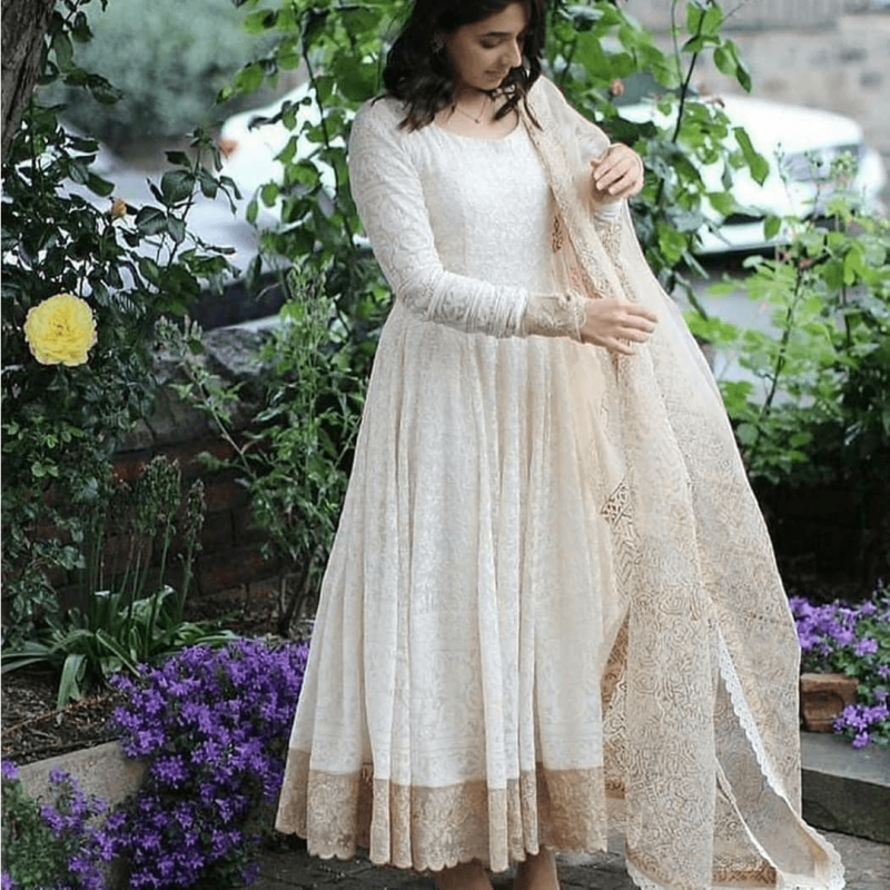 white colour frock